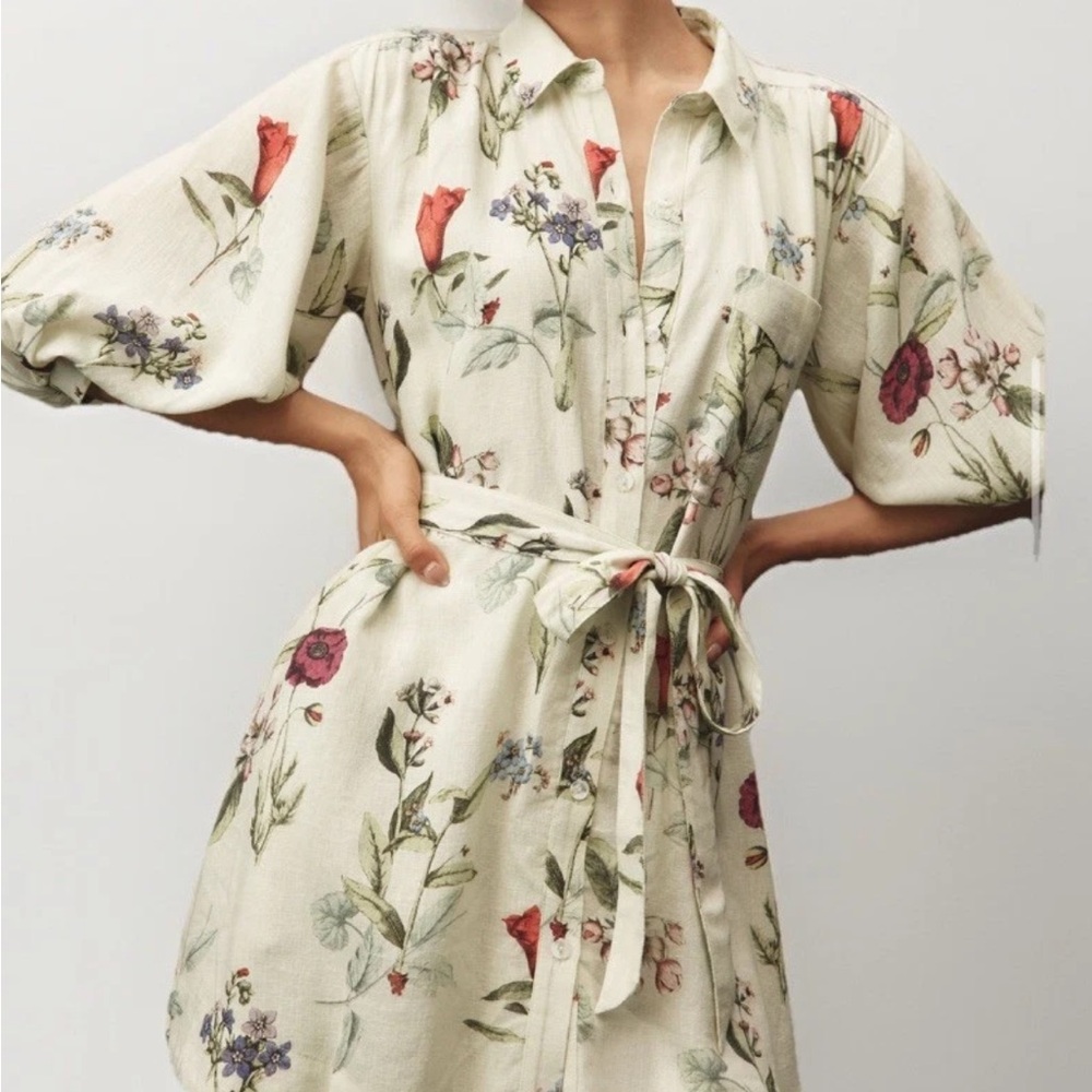 Floral green Anthropologie dressNWT - Picture 2 of 4